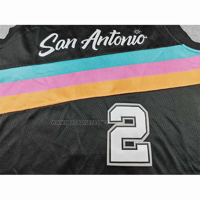 Camiseta San Antonio Spurs Dylan Harper NO 2 Ciudad 2025-26 Negro